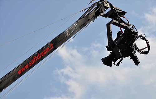 crane con testa mobile da 12 mt per spettacoli Crane 12 Metri per riprese video di spettacoli